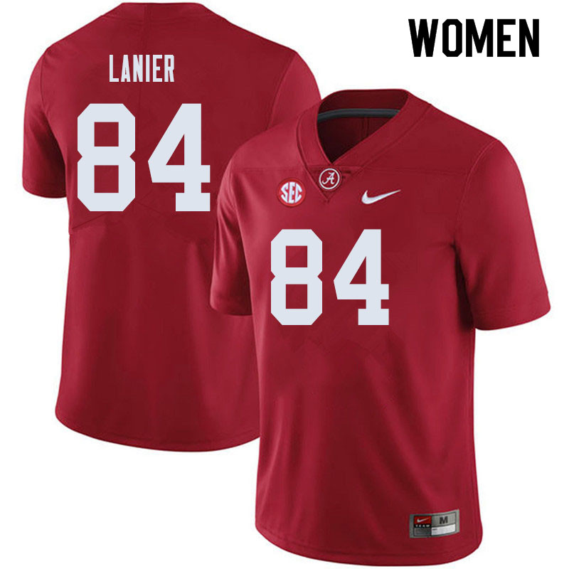 Women #84 Joshua Lanier Alabama Crimson Tide College Football Jerseys Sale-Crimson